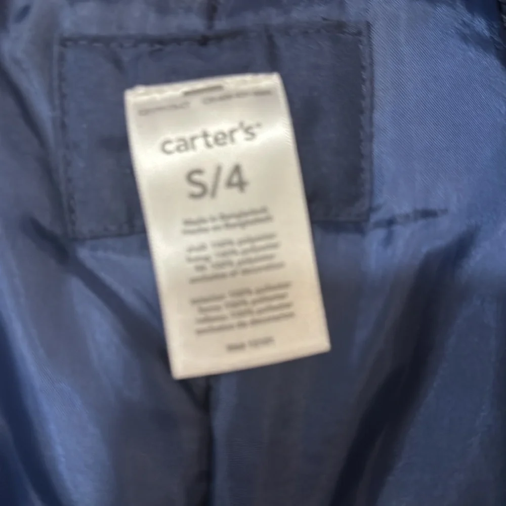 Carter’s girls navy blue bib snowpants size small/4 .